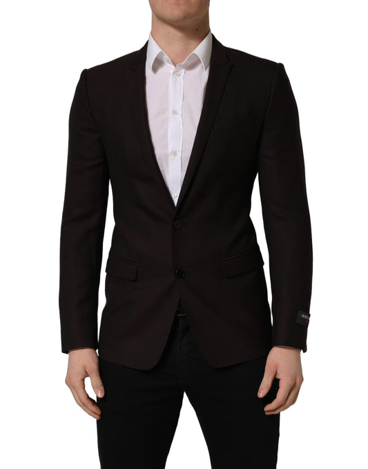 This Blazer by Dolce & Gabbana for men in viscose & virgin wool black, brown & gold presents a tailored silhouette, meticulously tailored with a tailored wrap single-breasted neckline and distinctive for a tailored finish.