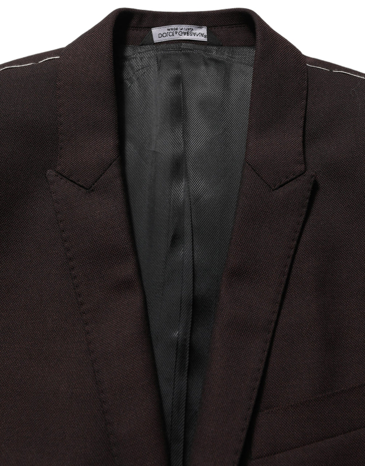 Dolce & Gabbana Men's Single Breasted Viscose & Virgin Wool Blazer - Black Brown Gold