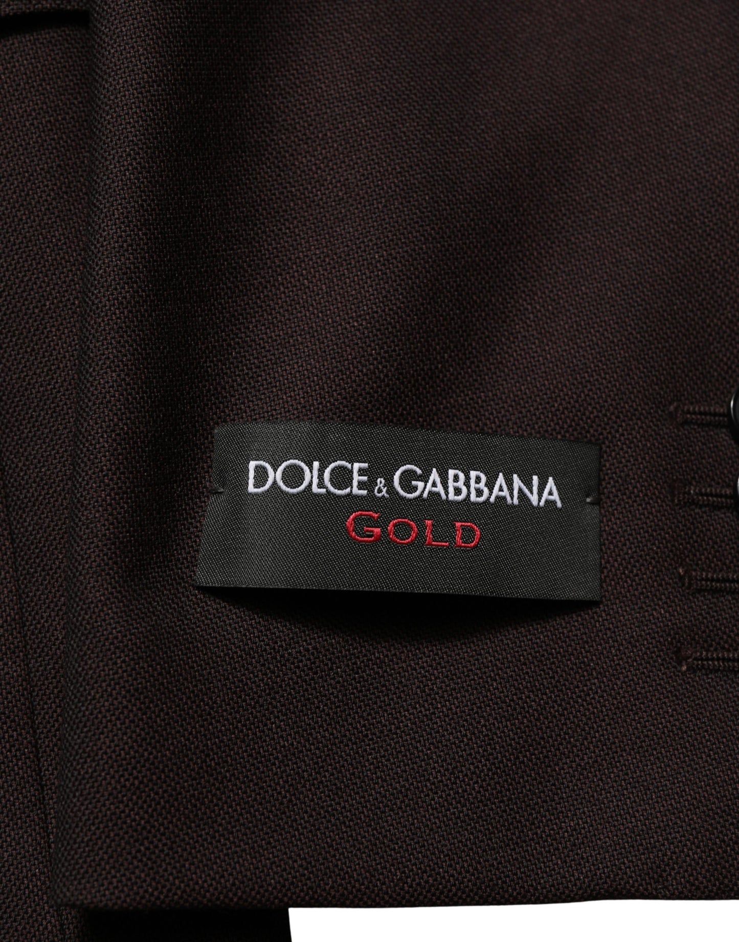 Dolce & Gabbana Brown Wool GOLD Single Breasted Men Jacket