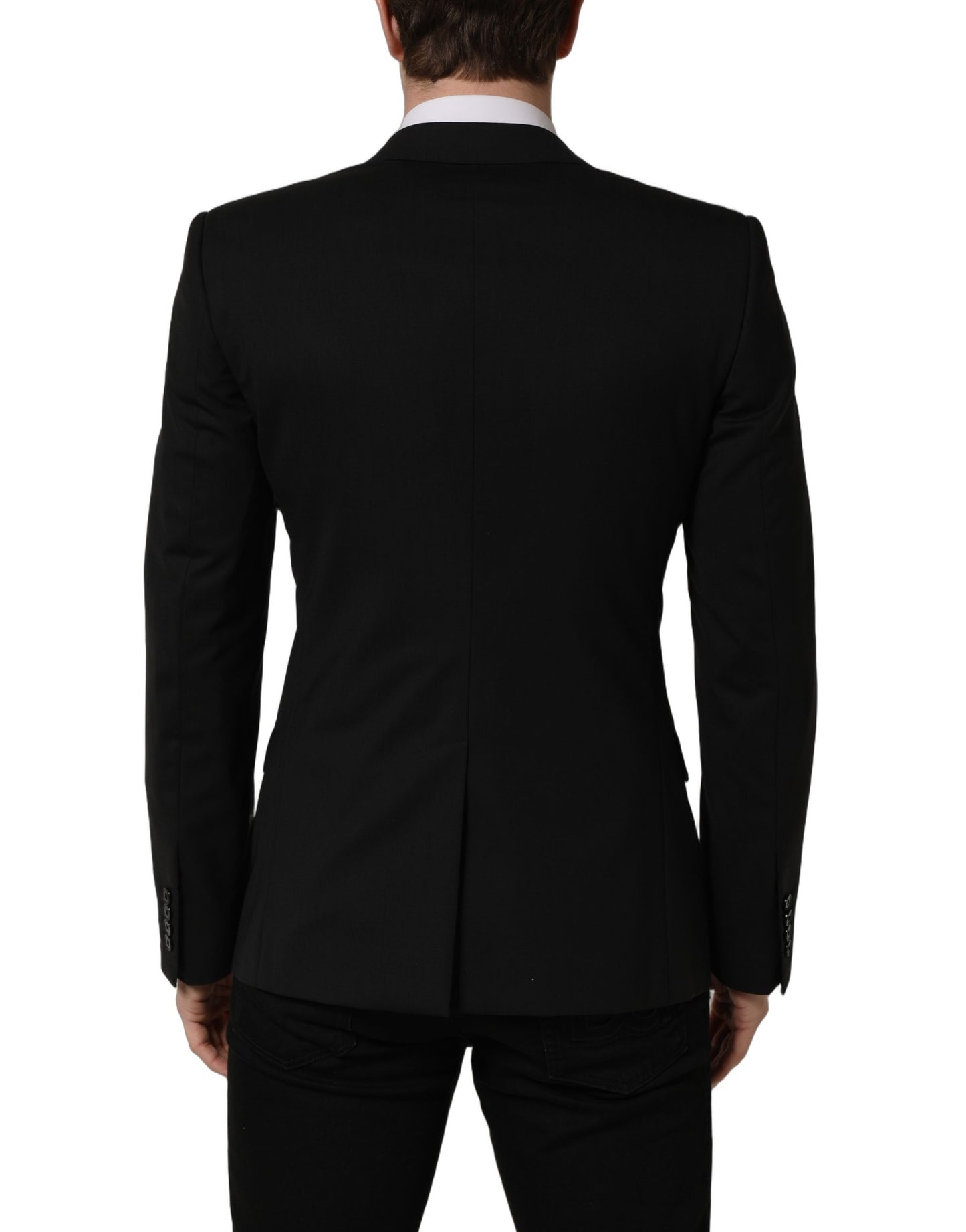 Dolce & Gabbana Black Wool Single Breasted Blazer Jacket