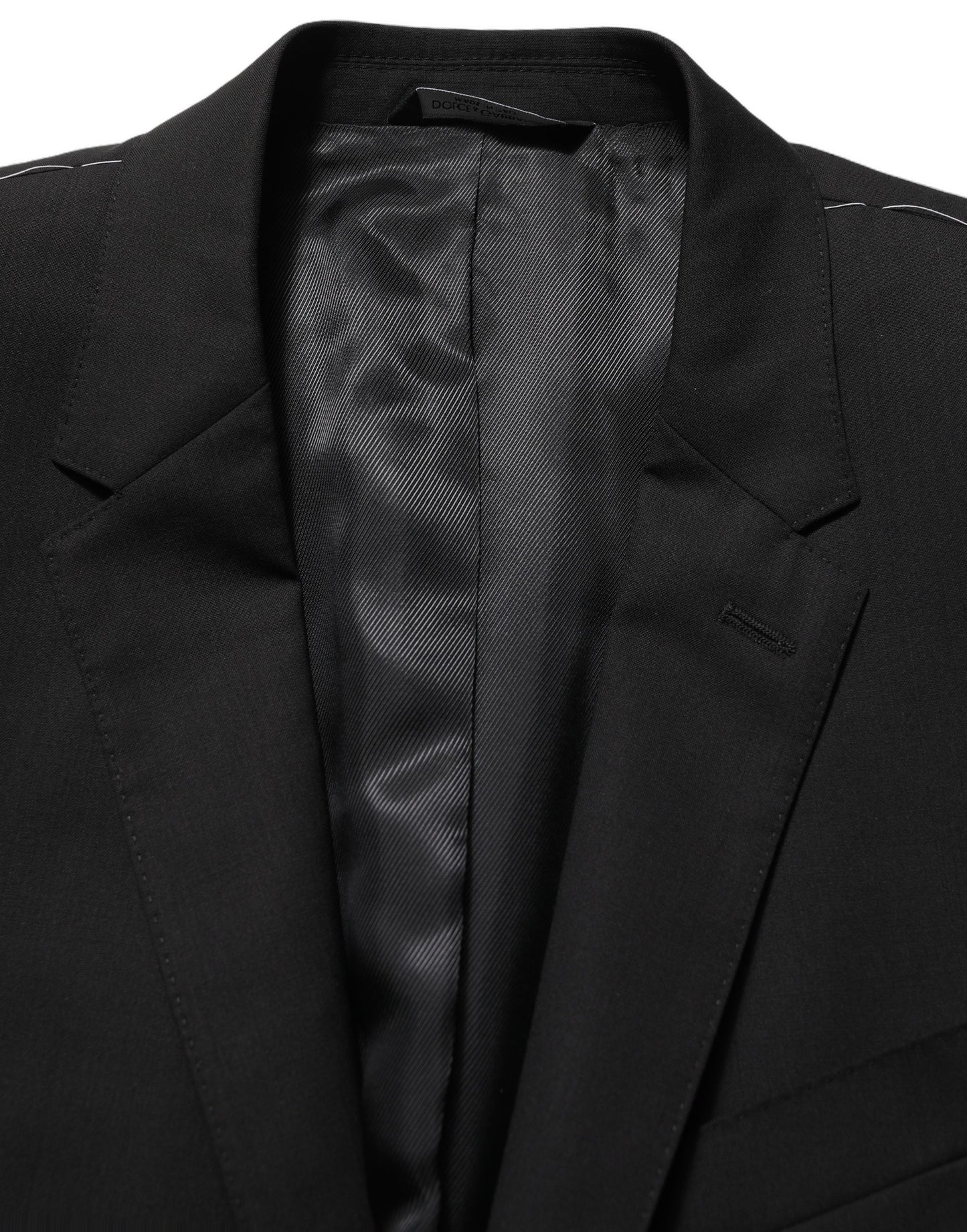 Dolce & Gabbana Black Wool Single Breasted Blazer Jacket