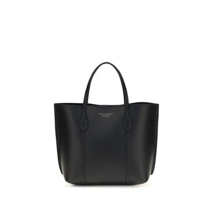 Evening Pouch Handbag by Tory Burch for women in bos taurus calf leather black features a contemporary silhouette, showcasing a secure magnetic, ample , and contemporary adjustable-strap & handle for a sophisticated look.