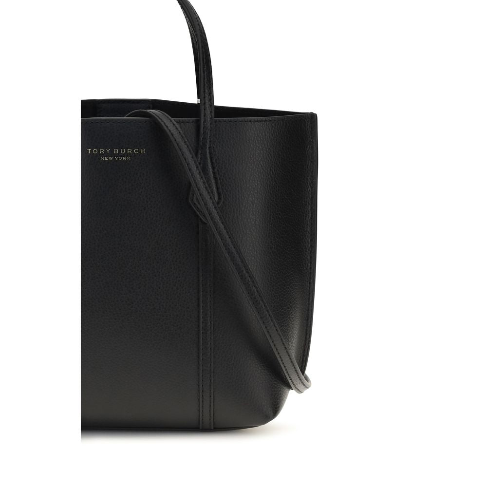 Evening Pouch Handbag by Tory Burch for women in bos taurus calf leather black features an refined silhouette, showcasing a secure magnetic, ample , and versatile adjustable-strap & handle for a sophisticated refined aesthetic.
