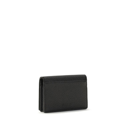 Cardholder Wallet by Ganni for women in tu polyester polyurethane grained leather black & signature showcases a enchanting silhouette, artfully detailed with the signature style of the TU Polyester Polyurethane Grained Leather Cardholder Wallet and functional card-organization compact-design.