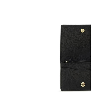 Cardholder Wallet by Ganni for women in tu polyester polyurethane grained leather black & signature features a sleek silhouette, showcasing the sleek TU Polyester Polyurethane Grained Leather Cardholder Wallet design with sophisticated card-organization compact-design for a premium look.