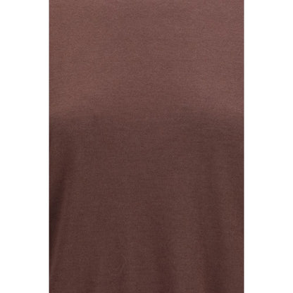 Sweater by Brunello Cucinelli for women in cashmere silk purple showcases a discreet silhouette, finished with a discreet and for a discreet look.