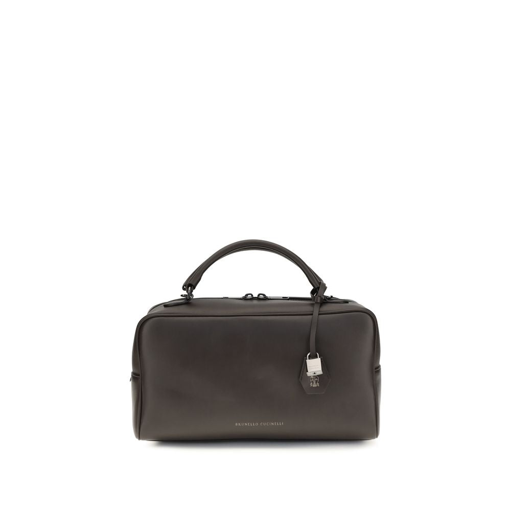 Travel Belt Pouch Shoulder Bag by Brunello Cucinelli for women in bos taurus calf suede leather brown features a effortless sophistication silhouette, secured by a zipper with ample built-in-compartments and versatile handle & adjustable-strap for a effortless sophistication finish.