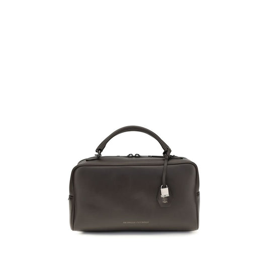 Travel Belt Pouch Shoulder Bag by Brunello Cucinelli for women in bos taurus calf suede leather brown features a effortless sophistication silhouette, secured by a zipper with ample built-in-compartments and versatile handle & adjustable-strap for a effortless sophistication finish.