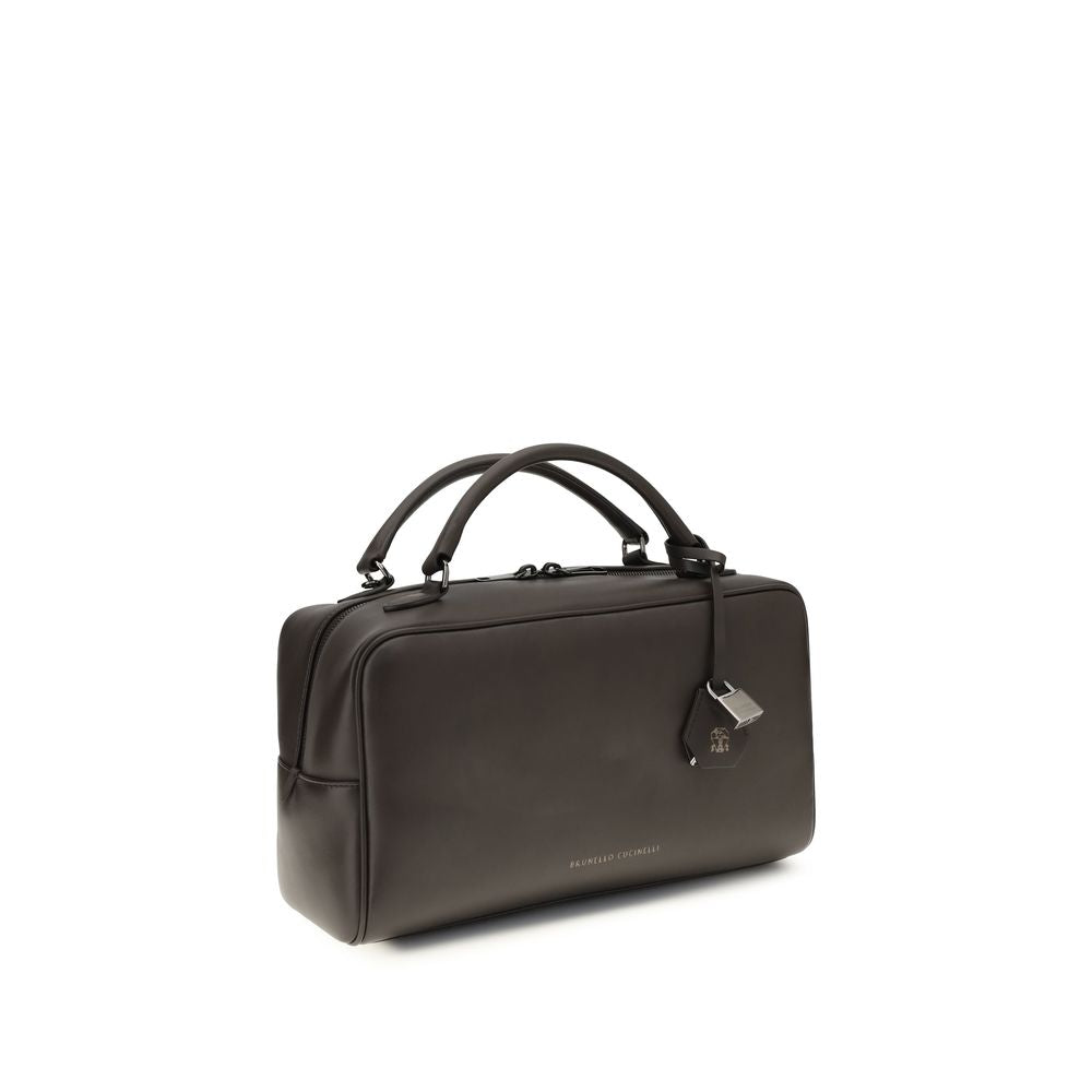 Travel Belt Pouch Shoulder Bag by Brunello Cucinelli for women in bos taurus calf suede leather brown showcases a enviable silhouette, artfully detailed with a secure zipper, organized built-in-compartments, and versatile handle & adjustable-strap for a enviable look.