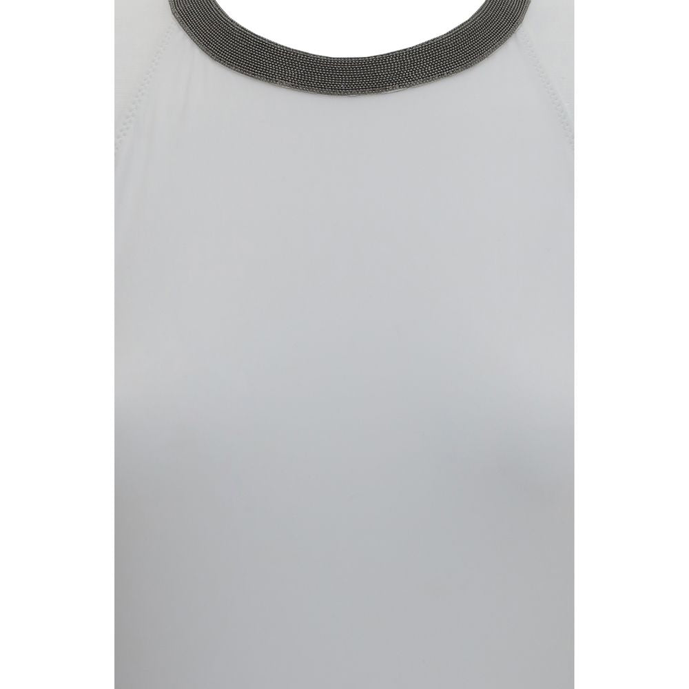 One-Piece Swimsuit by Brunello Cucinelli for women in stretch polyamide white features an magnificent silhouette that beautifully showcases the elegant Women's Stretch Polyamide One-Piece Swimsuit design with a magnificent fit.