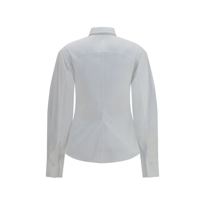 Dress Shirt by Brunello Cucinelli for women in stretch polyamide cotton white presents a discerning silhouette, showcasing a sophisticated and for a truly discerning finish.