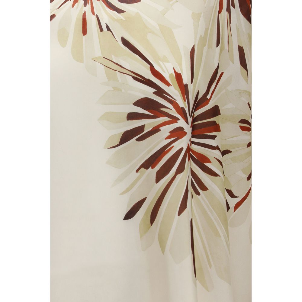 Blouse by Brunello Cucinelli for women in silk multicolor, patterned & floral showcases a sharp silhouette, elegantly detailed with a sharp and sharp .
