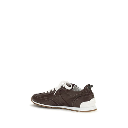 Athletic Sneakers by Brunello Cucinelli for women in bos taurus calf leather brown features an exquisite silhouette, showcasing the premium athletic style of the Women's Athletic Bos Taurus Calf Leather Sneakers with an exquisite finish.