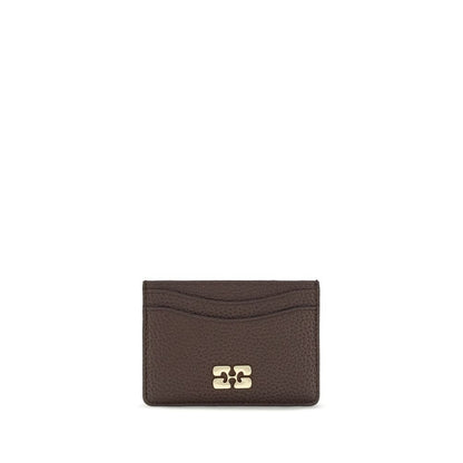 Cardholder Wallet by Ganni for women in polyester & polyurethane brown showcases a discerning silhouette, artfully capturing the essence of Polyester & Polyurethane Cardholder Wallet with its functional card-organization compact-design eco-friendly.