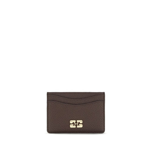 Cardholder Wallet by Ganni for women in polyester & polyurethane brown showcases a discerning silhouette, artfully capturing the essence of Polyester & Polyurethane Cardholder Wallet with its functional card-organization compact-design eco-friendly.