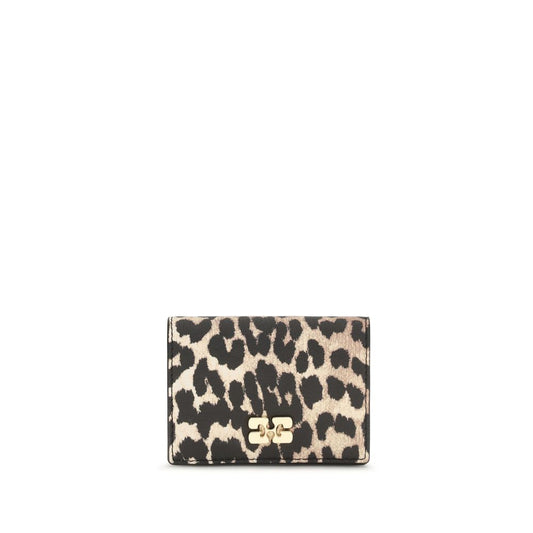 Cardholder Wallet by Ganni for women in tu polyester & polyurethane animal, gold, multicolor, signature & print showcases a distinguished silhouette, artfully capturing the essence of the distinguished Bou TU Polyester & Polyurethane Cardholder Wallet design with functional card-organization compact-design.