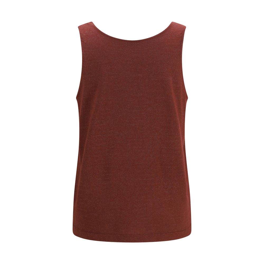 Tank Top by Brunello Cucinelli for women in silk cashmere & polyester multicolor presents a uncompromising silhouette, artfully detailed with a uncompromising round neckline and for a sophisticated, uncompromising finish.