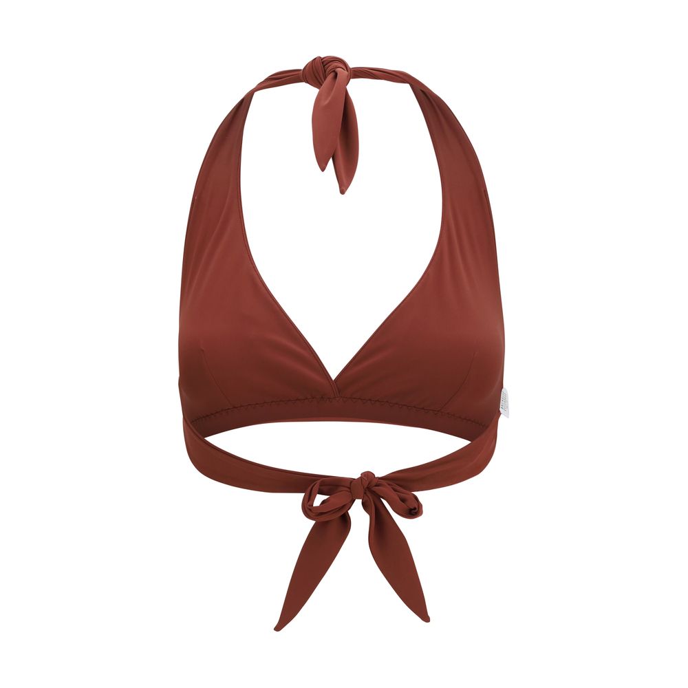 Swimwear Top by Brunello Cucinelli for women in stretch polyamide multicolor & signature features a resort ready silhouette, elegantly capturing the resort ready essence of the Women's Stretch Polyamide Swimwear Top design.