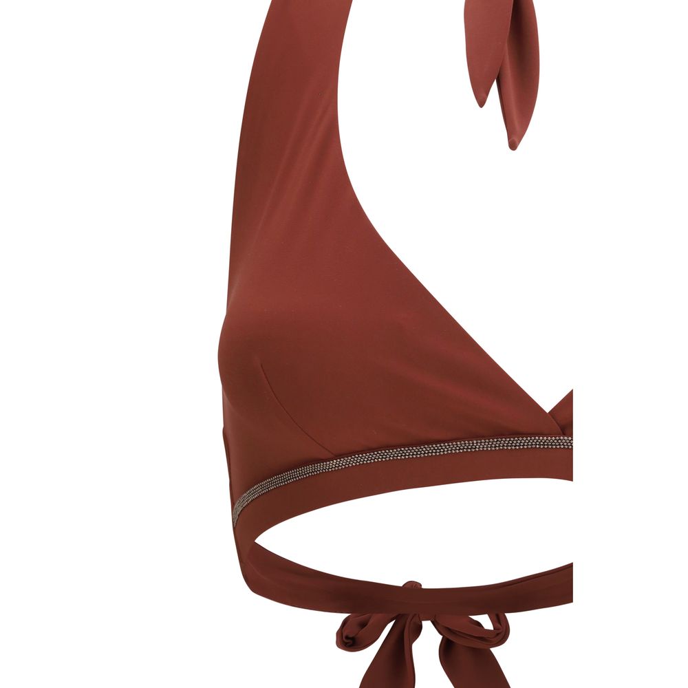 Swimwear Top by Brunello Cucinelli for women in stretch polyamide multicolor & signature features a refined silhouette, beautifully highlighting the premium cut and style of this Women's Stretch Polyamide Swimwear Top.