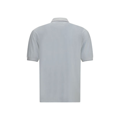 Polo Shirt by Brunello Cucinelli for men in polyamide & polyester white presents a sleek silhouette, featuring a refined and for a sleek finish.