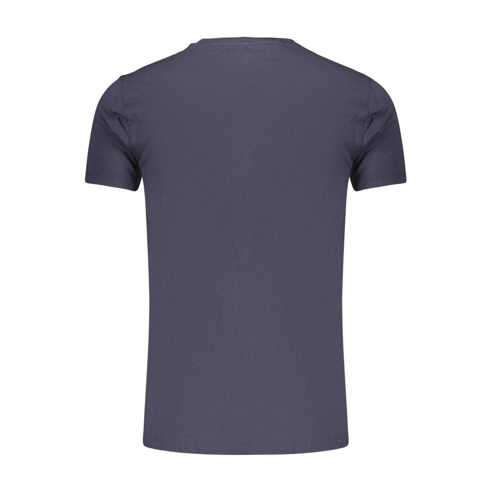 T-Shirt by Marina Militare for men in stretch cotton blue showcases a chic silhouette, artfully detailed with a chic crew neckline and for a chic finish.