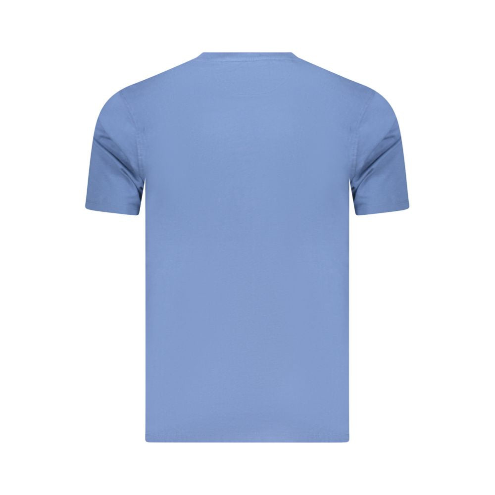 T-Shirt by Marina Militare for men in stretch cotton blue features a plush silhouette, showcasing a sophisticated crew neckline and for a truly plush finish.