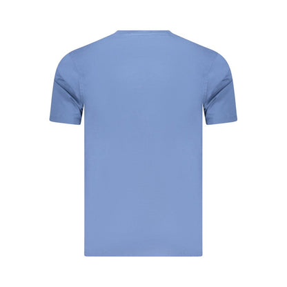 T-Shirt by Marina Militare for men in stretch cotton blue features a plush silhouette, showcasing a sophisticated crew neckline and for a truly plush finish.