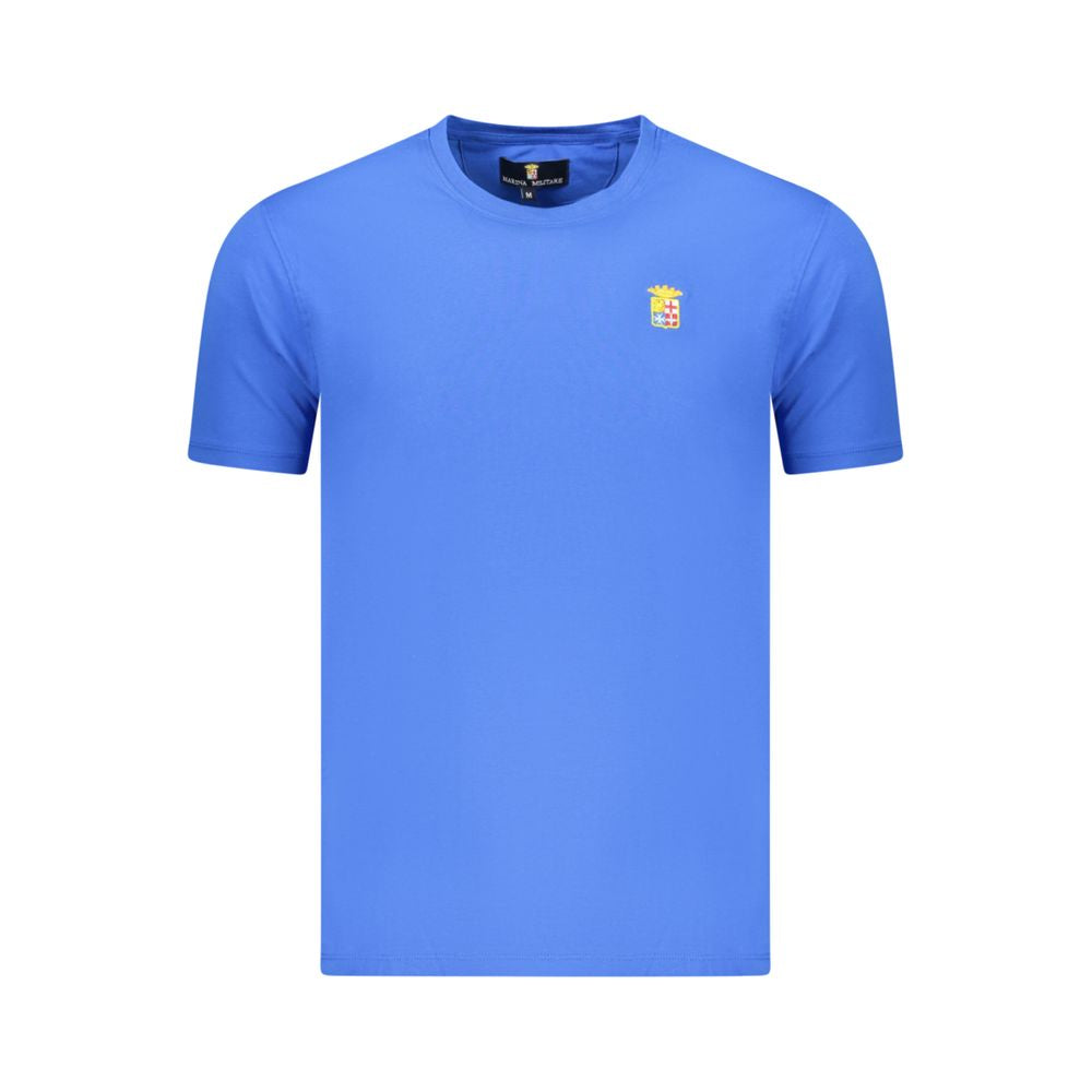 T-Shirt by Marina Militare for men in stretch cotton blue features an on trend silhouette, perfectly showcasing a on trend and crew neckline for an elevated aesthetic.