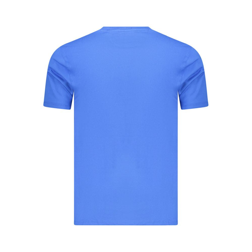T-Shirt by Marina Militare for men in stretch cotton blue features a plush silhouette, showcasing a sophisticated crew neckline and for a truly plush finish.
