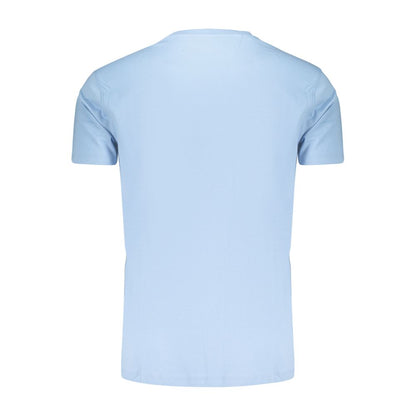 T-Shirt by Marina Militare for men in stretch cotton azzurro showcases a dramatic silhouette, elegantly detailed with a dramatic crew neckline and for a truly dramatic finish.