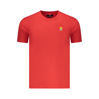 T-Shirt by Marina Militare for men in stretch cotton red showcases a chic silhouette, artfully detailed with a chic crew neckline and for a chic finish.