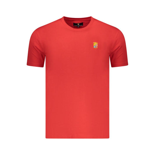 T-Shirt by Marina Militare for men in stretch cotton red showcases a chic silhouette, artfully detailed with a chic crew neckline and for a chic finish.