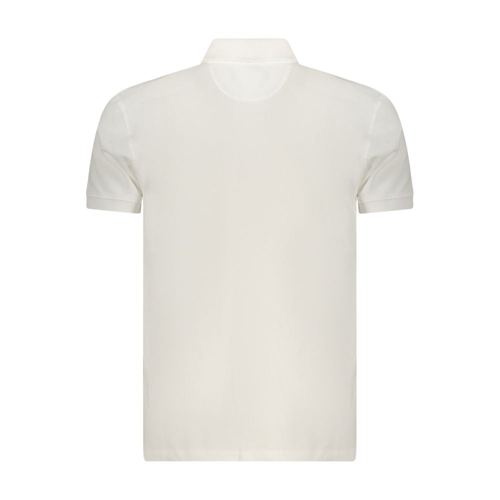 Polo Shirt by Marina Militare for men in cotton white presents a sleek silhouette, featuring a refined and for a sleek finish.
