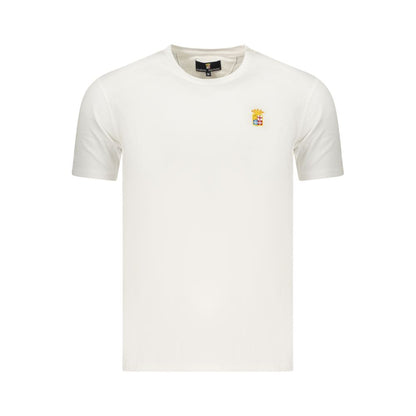 T-Shirt by Marina Militare for men in stretch cotton white features an edgy silhouette, meticulously detailed with a sophisticated and crew neckline for a truly edgy finish.