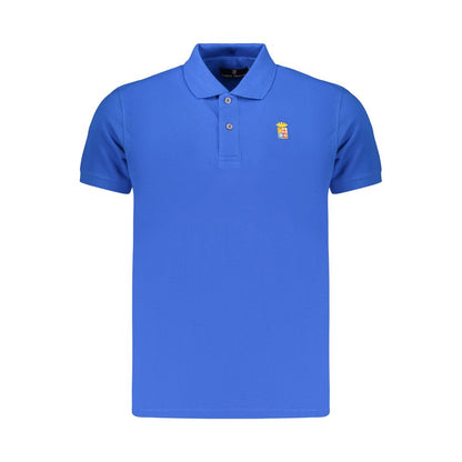 Polo Shirt by Marina Militare for men in cotton blue showcases a sharp silhouette, detailed with a refined and sharp for a sophisticated finish.