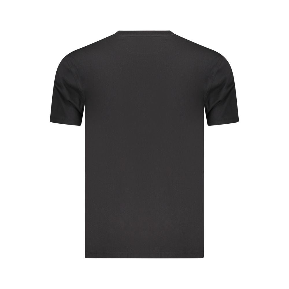 T-Shirt by Marina Militare for men in stretch cotton black showcases a chic silhouette, artfully detailed with a chic crew neckline and for a chic finish.
