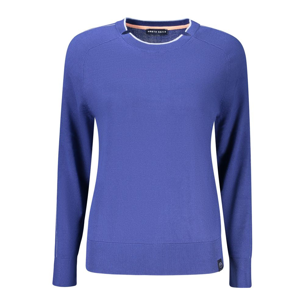 Sweatshirt by North Sails for women in viscose cotton blue presents a smart casual silhouette, featuring a smart casual crew neckline and for a sophisticated look.