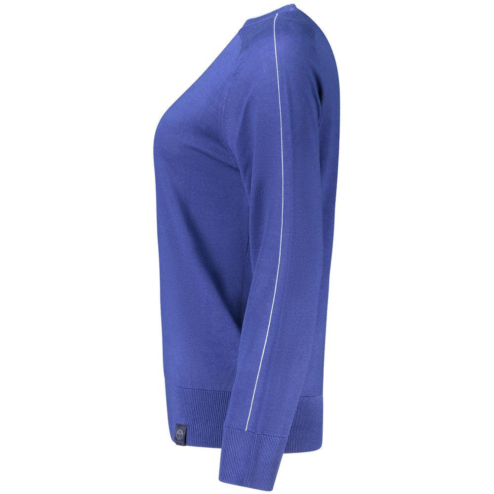 Sweatshirt by North Sails for women in viscose cotton blue features an enviable silhouette, showcasing a premium and refined for a truly enviable finish.
