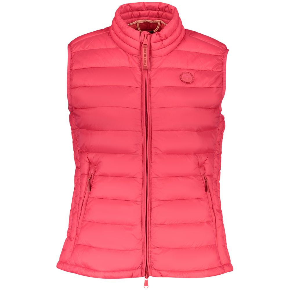 Vest by North Sails for women in polyester red features a stylish silhouette, showcasing distinct pockets and a refined for a truly stylish finish.