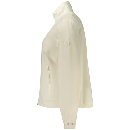 Overcoat by North Sails for women in stretch nylon white showcases a enveloping silhouette, detailed with distinctive pockets and a enveloping .