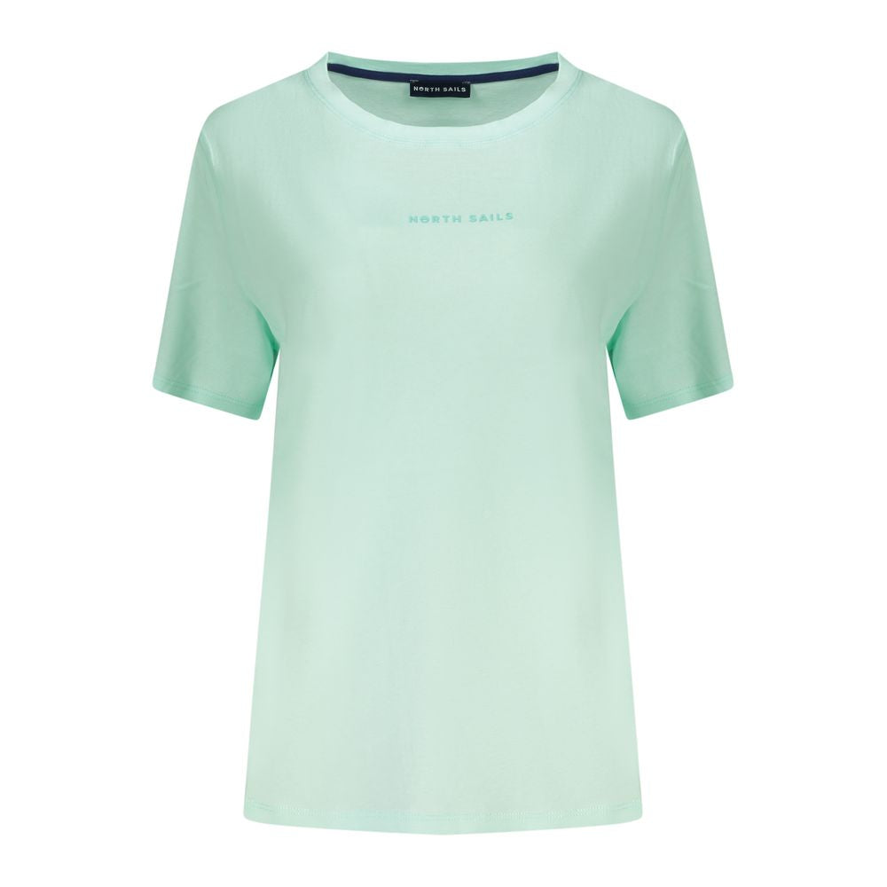 T-Shirt by North Sails for women in cotton green & print features an edgy silhouette, meticulously detailed with a sophisticated and crew neckline for a truly edgy finish.