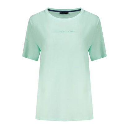 T-Shirt by North Sails for women in cotton green & print features an edgy silhouette, meticulously detailed with a sophisticated and crew neckline for a truly edgy finish.