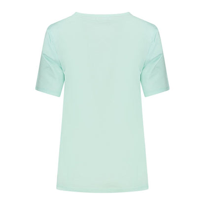T-Shirt by North Sails for women in cotton green & print showcases a dramatic silhouette, elegantly detailed with a dramatic crew neckline and for a truly dramatic finish.
