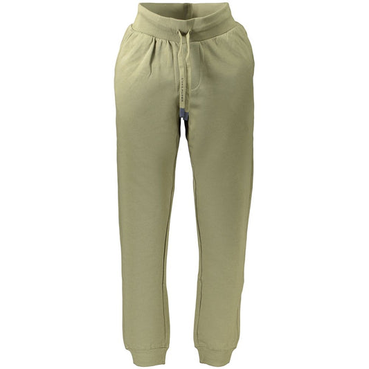 Joggers by North Sails for men in cotton green presents a tailored silhouette, showcasing a tailored and long cut with a refined for a truly tailored aesthetic.