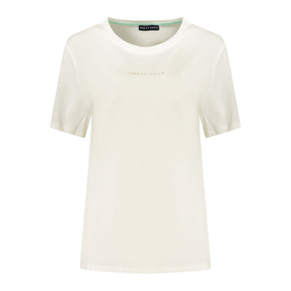 T-Shirt by North Sails for women in cotton white & print showcases a chic silhouette, artfully detailed with a chic crew neckline and for a chic finish.