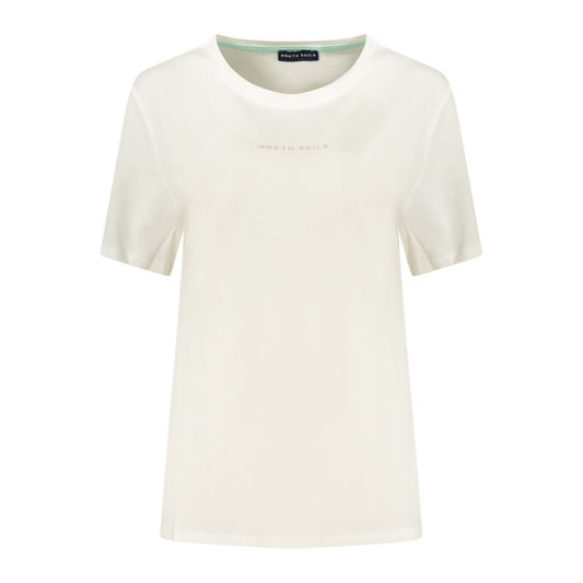 T-Shirt by North Sails for women in cotton white & print showcases a chic silhouette, artfully detailed with a chic crew neckline and for a chic finish.