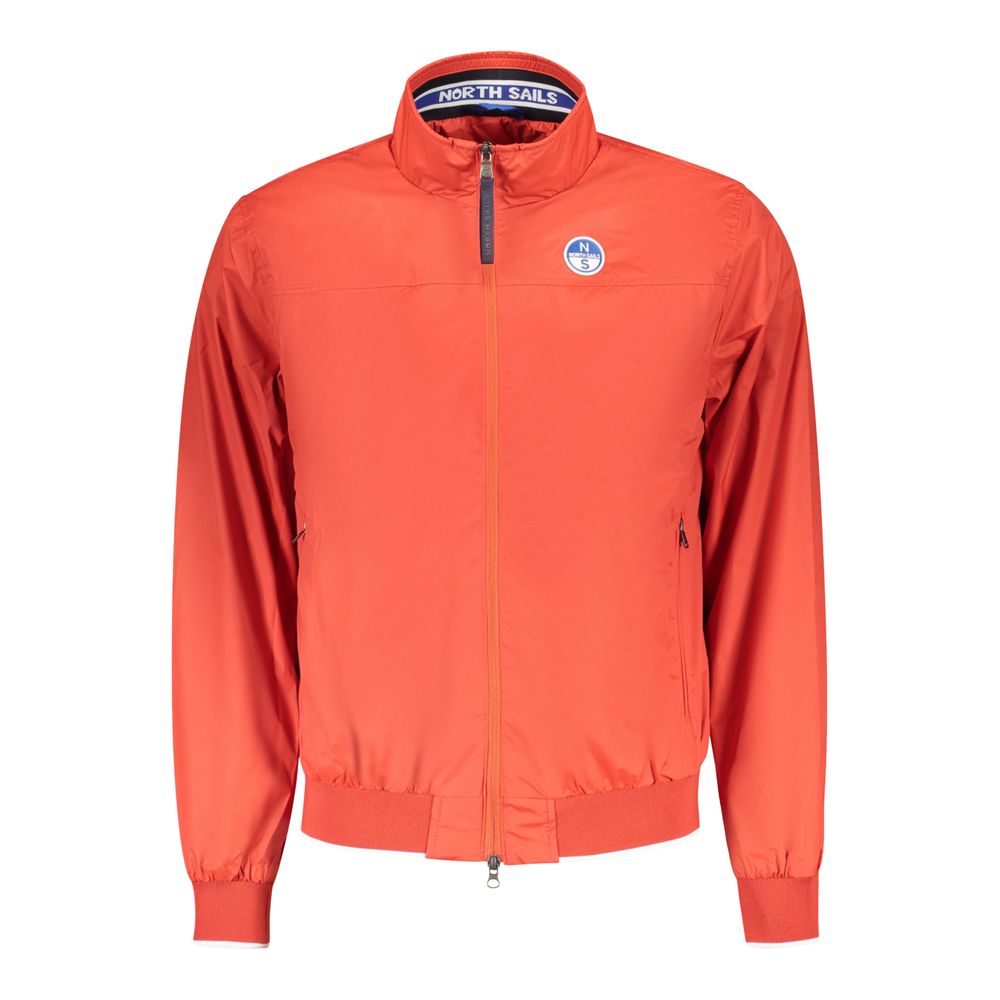 Bomber Jacket by North Sails for men in polyester red showcases a bohemian silhouette, artfully detailed with a bohemian and signature pockets for a truly bohemian finish.