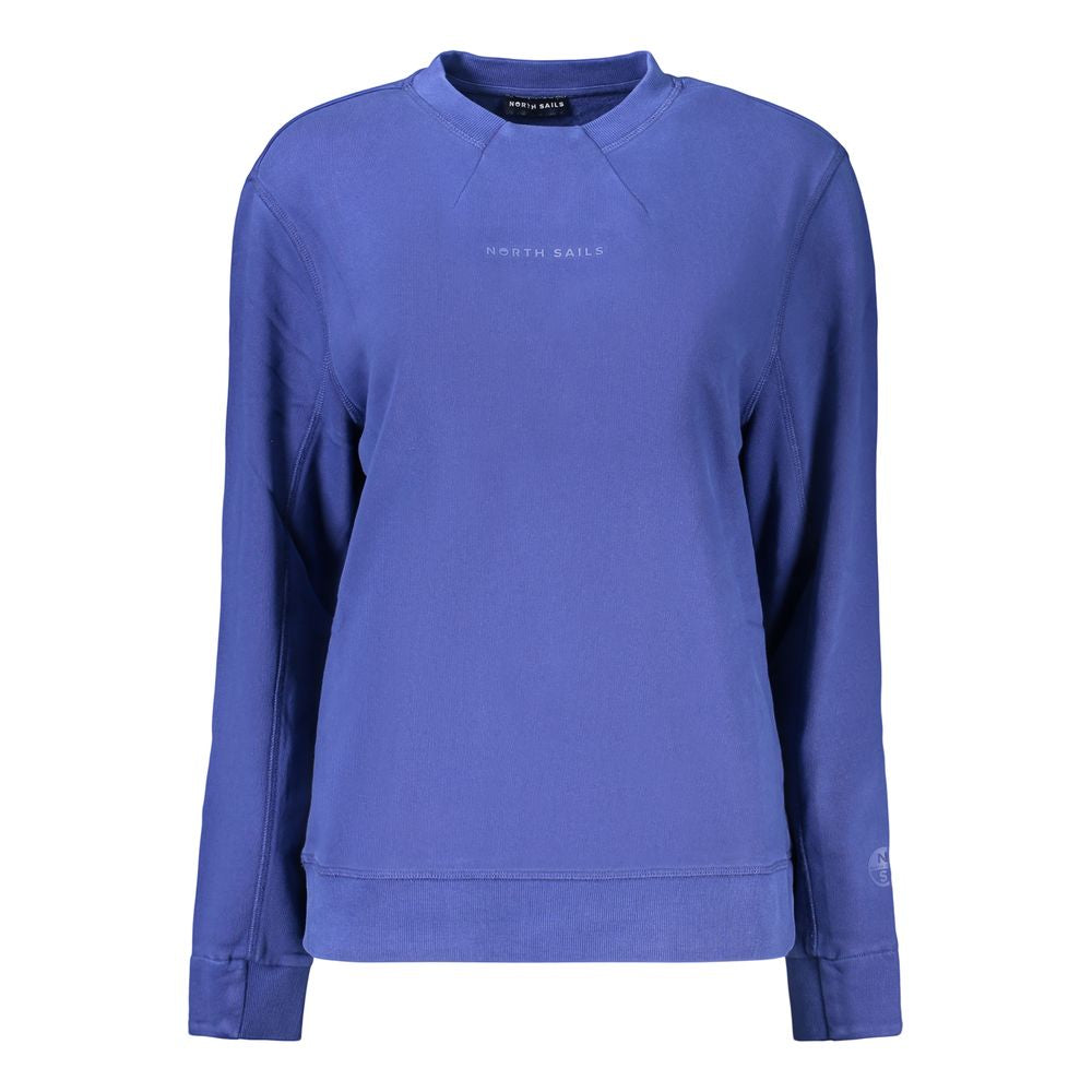 Sweatshirt by North Sails for women in cotton blue & print presents a smart casual silhouette, featuring a smart casual crew neckline and for a sophisticated look.