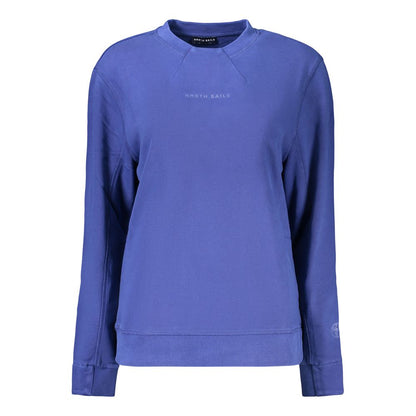 Sweatshirt by North Sails for women in cotton blue & print presents a smart casual silhouette, featuring a smart casual crew neckline and for a sophisticated look.
