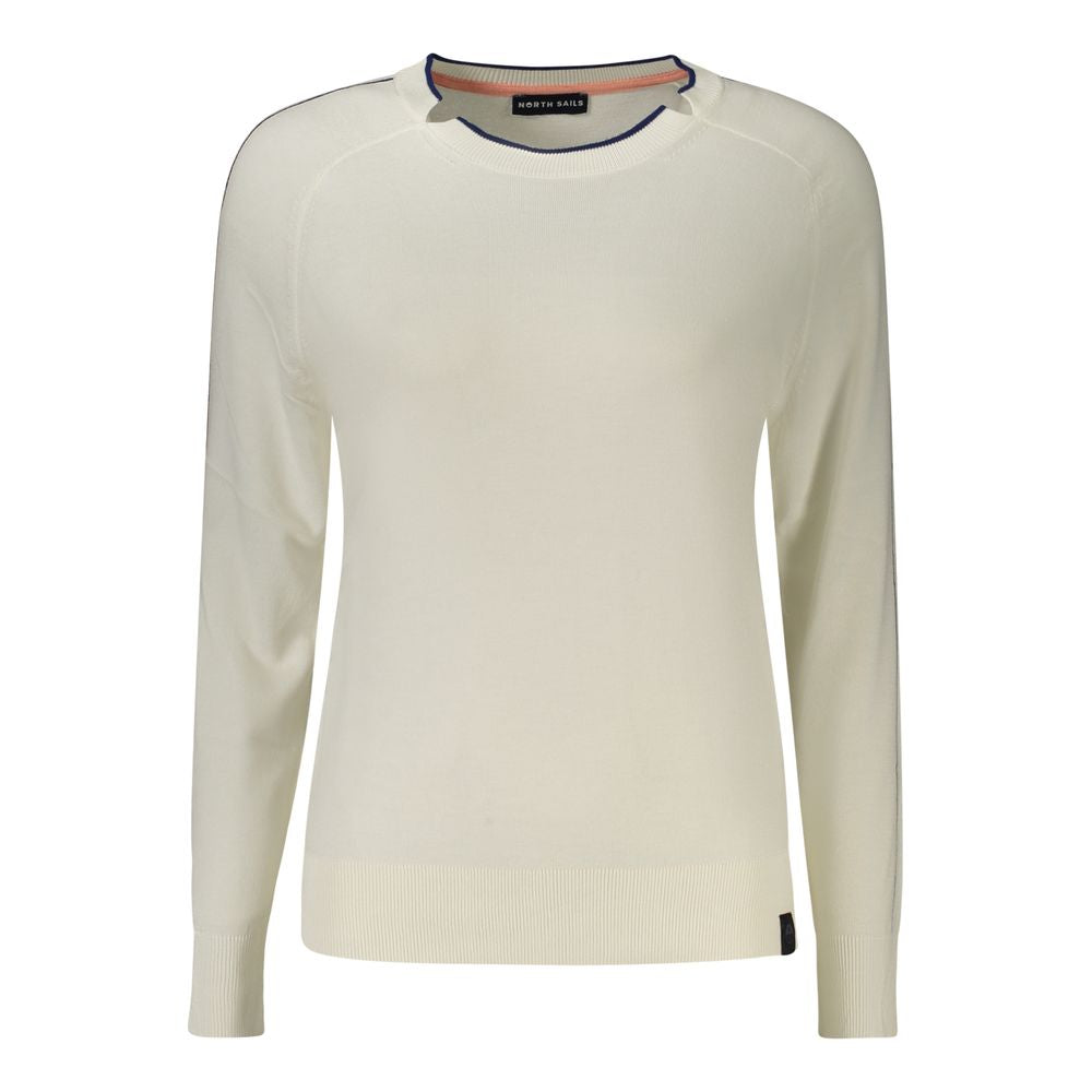 Sweatshirt by North Sails for women in viscose cotton white features a unrivaled silhouette with a refined crew neckline and unrivaled detailing for a sophisticated look.
